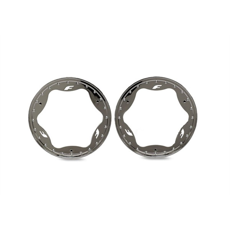 Beadlock Rings Chrome Pro Scale Sand Car Race 3.5" Front Standard (2)