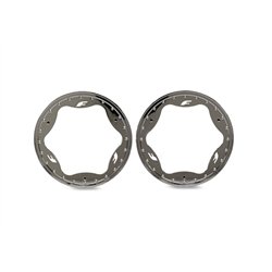 Beadlock Rings Chrome Pro Scale Sand Car Race 3.5" Front Standard (2)