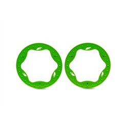 Beadlock Rings Green Pro Scale Sand Car Race 3.5" Front Standard (2)