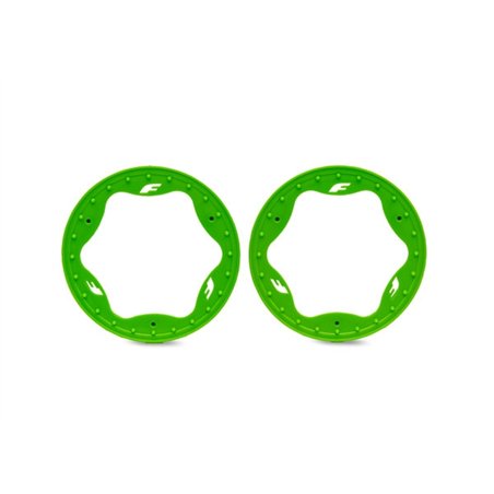 Beadlock Rings Green Pro Scale Sand Car Race 3.5" Front Standard (2)