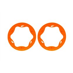 Beadlock Rings Orange Pro Scale Sand Car Race 3.5" Front Standard (2)