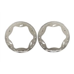Beadlock Rings Chrome Pro Scale Sand Car Race 3.9" Rear Standard (2)