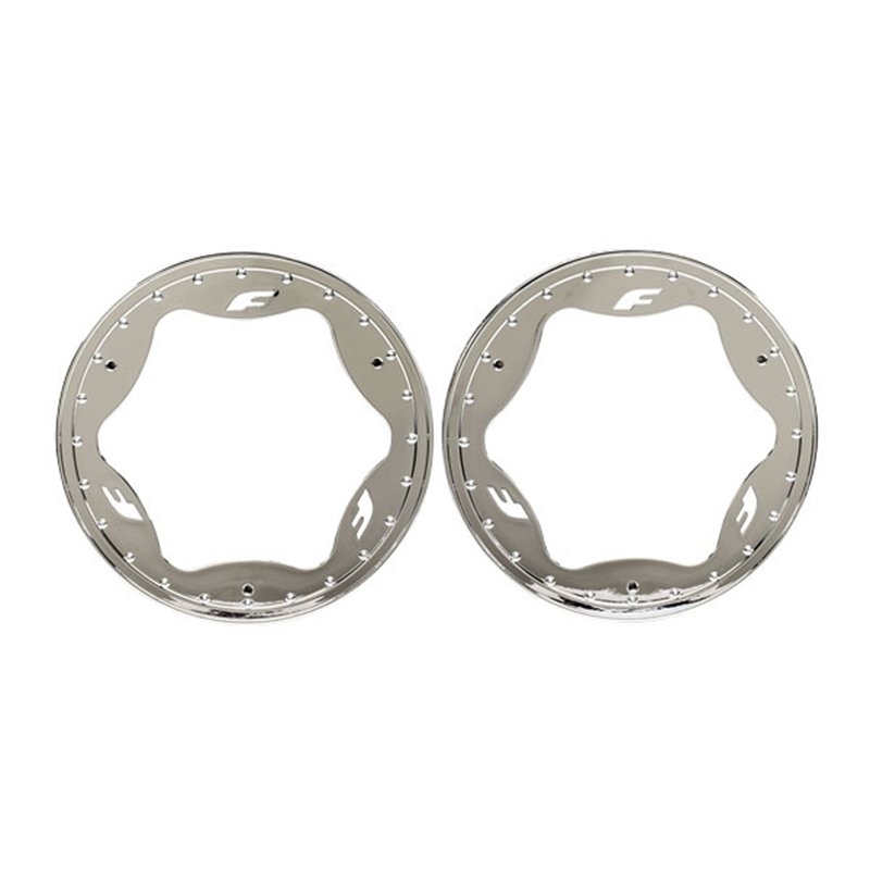 Beadlock Rings Chrome Pro Scale Sand Car Race 3.9" Rear Standard (2)