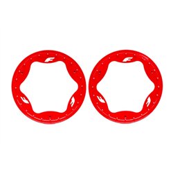 Beadlock Rings Red Pro Scale Sand Car Race 3.9" Rear Standard (2)
