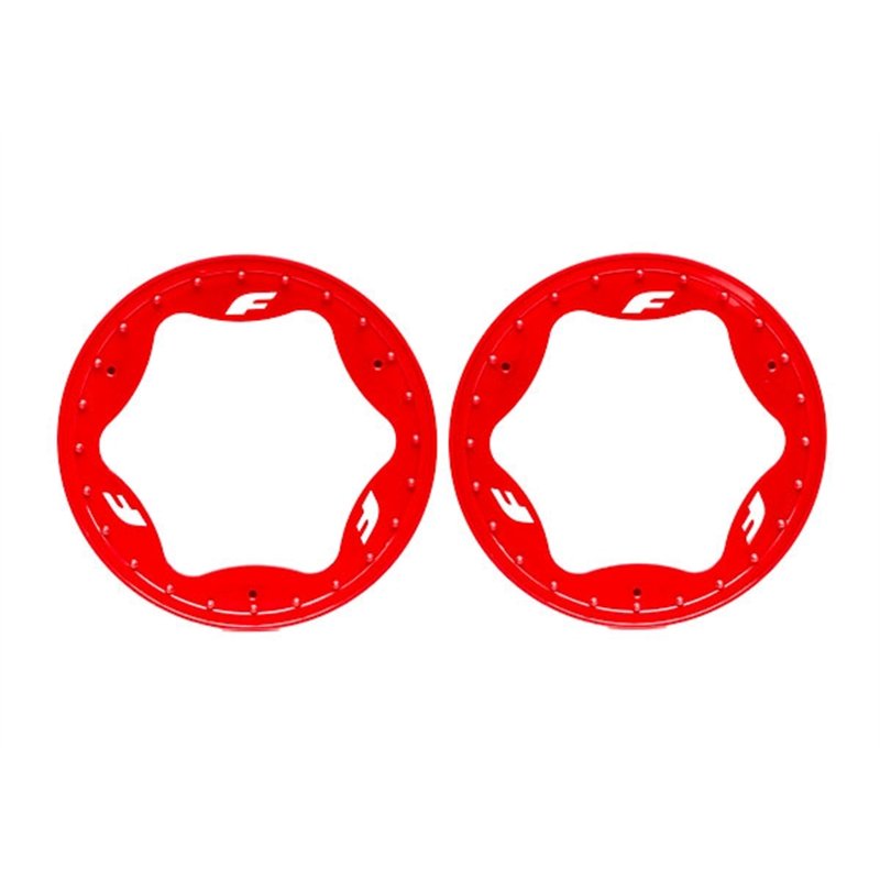 Beadlock Rings Red Pro Scale Sand Car Race 3.9" Rear Standard (2)