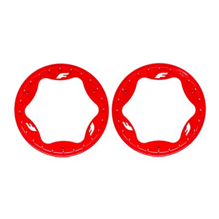 Beadlock Rings Red Pro Scale Sand Car Race 3.9" Rear Standard (2)