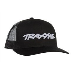 Keps Trucker Style Svängd Skärm Svart (Vit Logo)