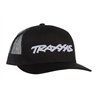 Trucker Hat Curved Bill Black (White Logo)