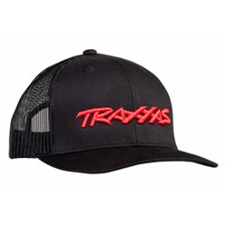 Keps Trucker Style Svängd Skärm Svart (Röd Logo)
