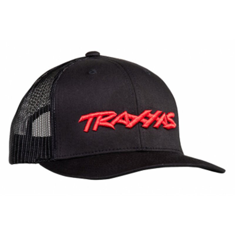 Keps Trucker Style Svängd Skärm Svart (Röd Logo)