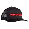 Trucker Hat Curved Bill Black (Red Logo)