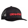 Trucker Hat Curved Bill Black (Red Logo)