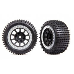 Tires & Wheels Alias Medium / Grey Satin w. Chrome Ring  2.2" Rear (2)
