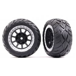 Tires & Wheels Alias Medium / Grey Satin w. Chrome Ring  2.2" Rear (2)