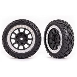 Däck & Fälg Anaconda / Grå med Kromad Ring 2.2" 2WD Fram (2)