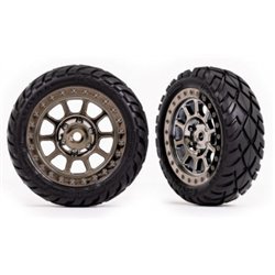 Tires & Wheels Anaconda / Black Chrome 2.2" 2WD Front (2)