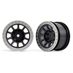 Wheels Grey Satin w. Chrome Ring 2.2" 2WD Rear (2) Bandit