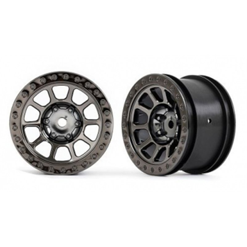 Wheels Black Chrome 2.2" 2WD Rear (2) Bandit