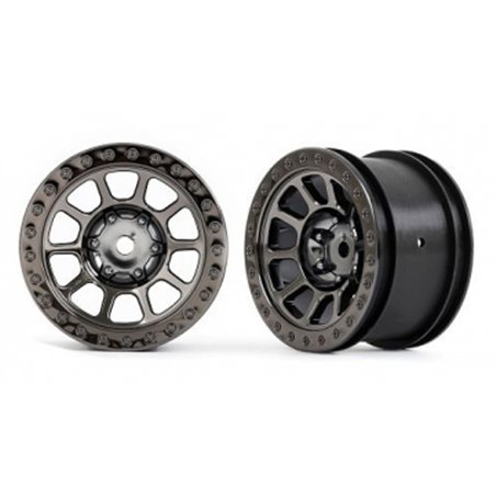 Wheels Black Chrome 2.2" 2WD Rear (2) Bandit