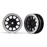 Wheels Grey Satin w. Chrome Ring 2.2" 2WD Front (2) Bandit