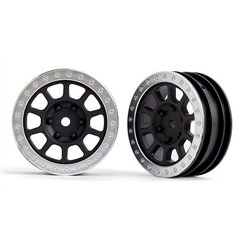 Wheels Grey Satin w. Chrome Ring 2.2" 2WD Front (2) Bandit