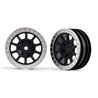 Wheels Grey Satin w. Chrome Ring 2.2" 2WD Front (2) Bandit
