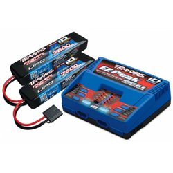 Laddare EZ-Peak Dual 8A och 2 x 2S 7600mAh Batteri Combo