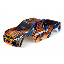 Kaross Stampede 2WD VXL Orange & Blå Målad