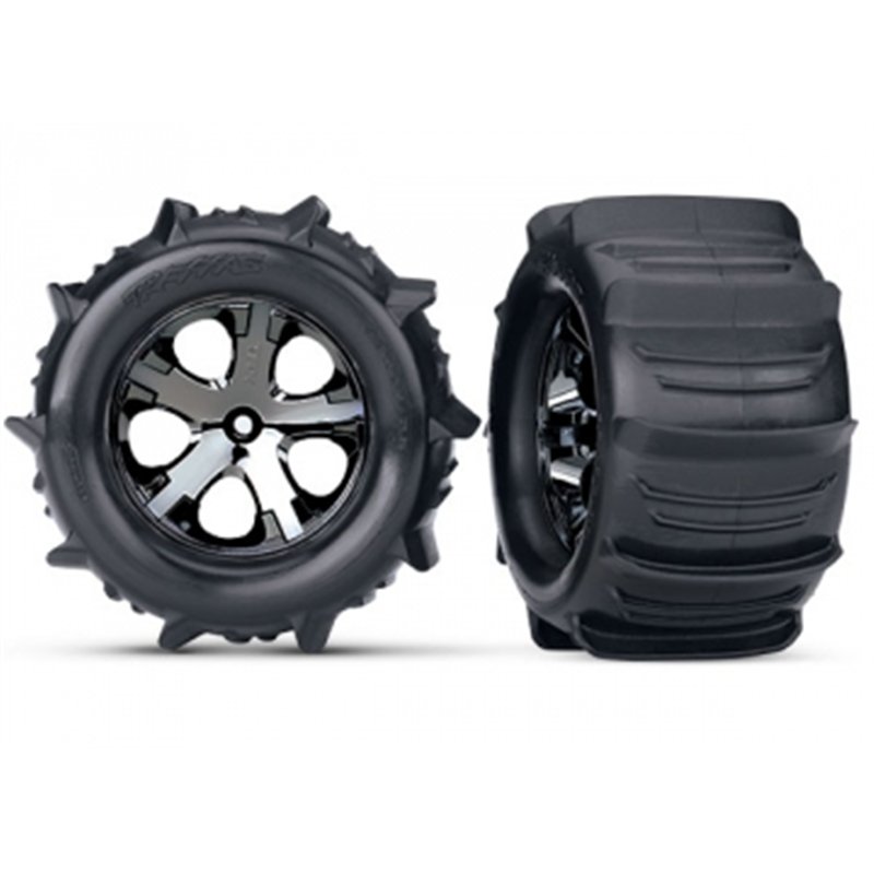 Däck & Fälg Paddel/ All-Star Svart Krom 2.8" TSM Bak (2)