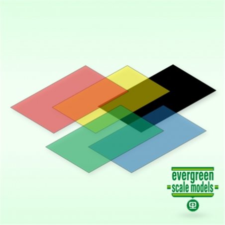 Skivor blandade färger 0.25x150x300 mm (5)