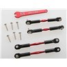 Turnbuckle Camberstag Set Aluminium Röd