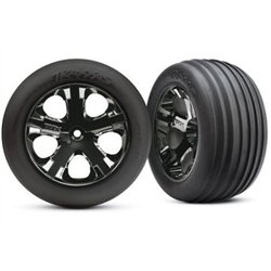 Tires & Wheels Ribbed/All-Star Black Chrome 2.8" Front (2)