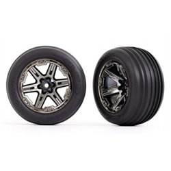 Tires & Wheels Ribbed / RXT Black Chrome 2,8" Front (2)
