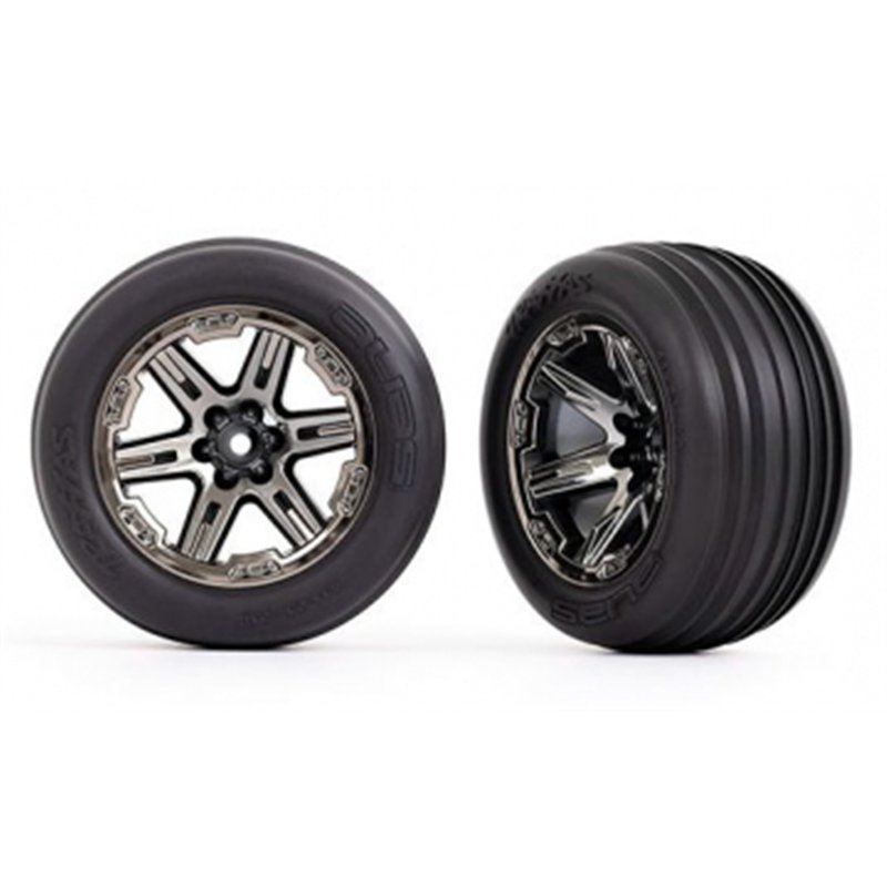 Tires & Wheels Ribbed / RXT Black Chrome 2,8" Front (2)