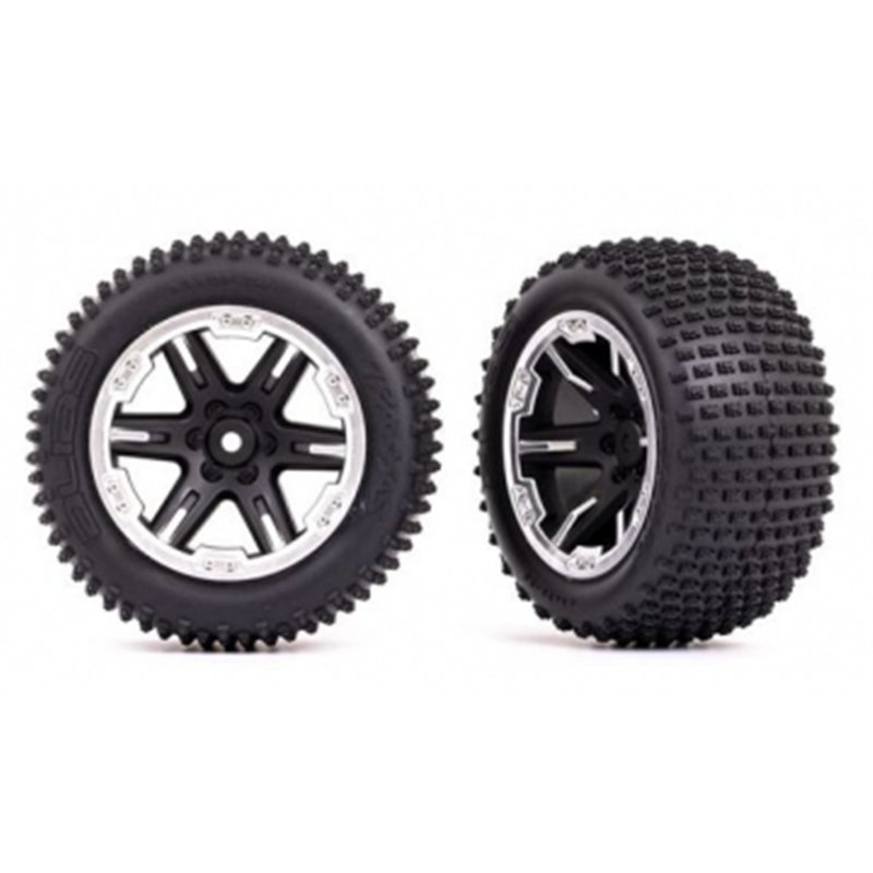 Däck & Fälg Alias / RXT Svart med Kromad Ring 2.8" Bak (TSM-Rated) (2)
