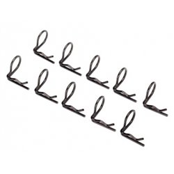 Body Clips Angled Black (10)