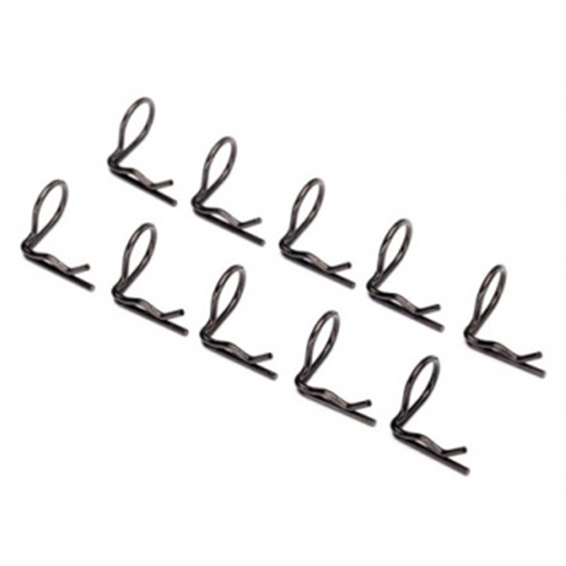 Body Clips Angled Black (10)