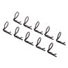 Body Clips Angled Black (10)