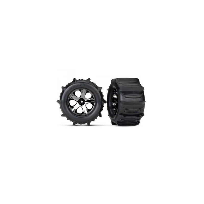 Däck & Fälg Paddel/All-Star Svart Krom 2.8" TSM Fram (2)