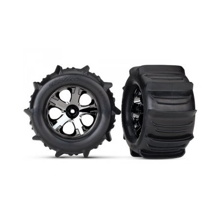 Däck & Fälg Paddel/All-Star Svart Krom 2.8" TSM Fram (2)