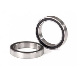 Ball Bearings 17x23x4mm Black Rubber sealed (2)