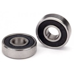 Ball Bearings 6x16x5mm Black Rubber sealed (2)