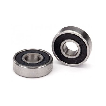 Ball Bearings 6x16x5mm Black Rubber sealed (2)