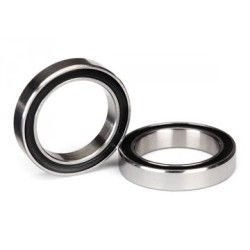 Ball Bearings 15x21x4mm Black Rubber Seal (2)