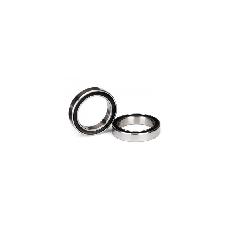 Ball Bearings 15x21x4mm Black Rubber Seal (2)