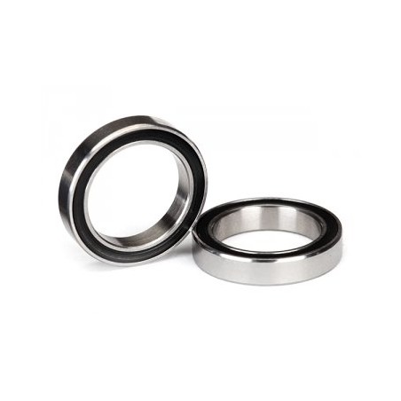 Ball Bearings 15x21x4mm Black Rubber Seal (2)