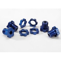 Hjulnav & Mutter 17mm Aluminium Blå (4)