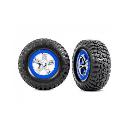 Tires & Wheels, BFGoodrich/SCT Chrome-Blue 4WD/2WD Rear (2)