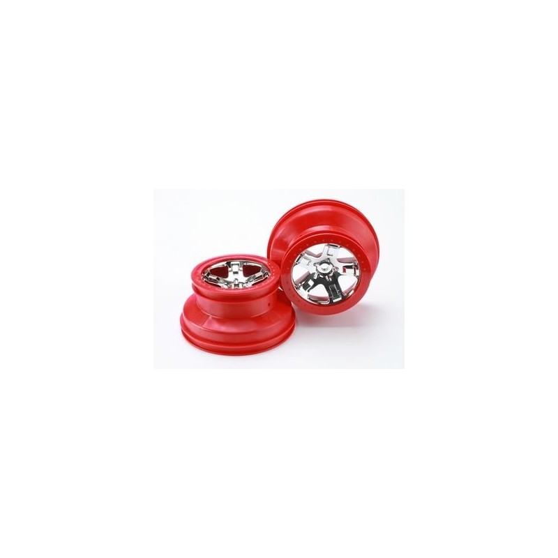 Fälg SCT Krom-Röd 2.2/3.0" 4WD/2WD Bak (2)