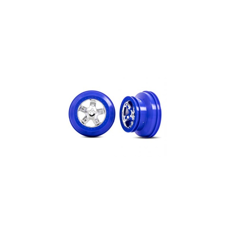 Wheels SCT Chrome-Blue 2.2/3.0" 4WD/2WD Front (2)